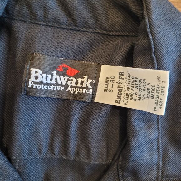 Bulwark FR Excel Womens S Reg Black Long Sleeve Button Shirt Pockets SLU3NVB - Picture 4 of 13